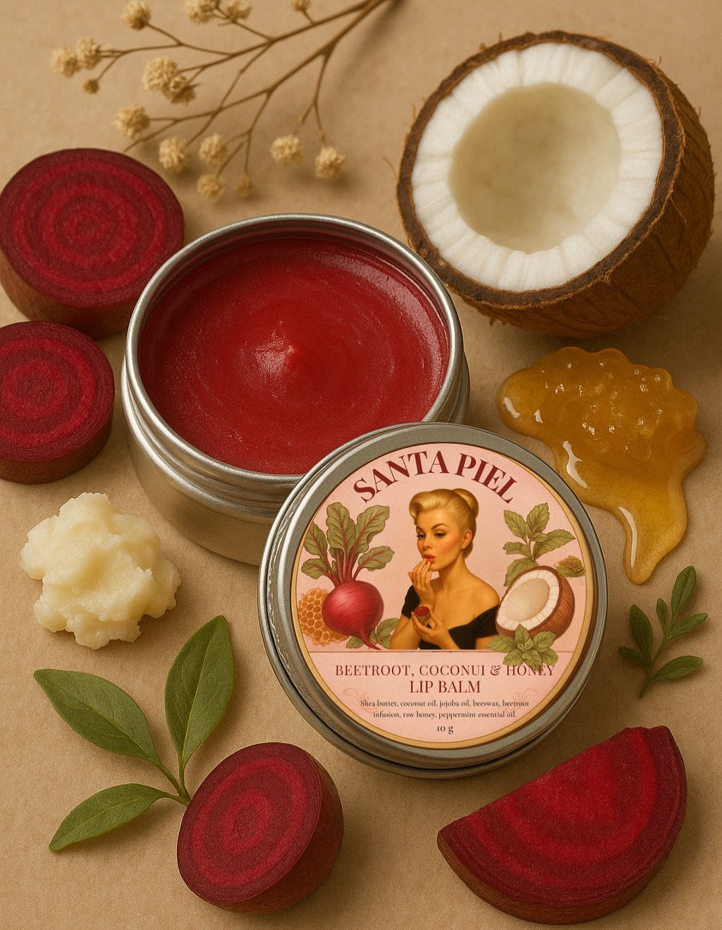 Beetroot &amp; Honey Lip Balm – Bálsamo labial natural